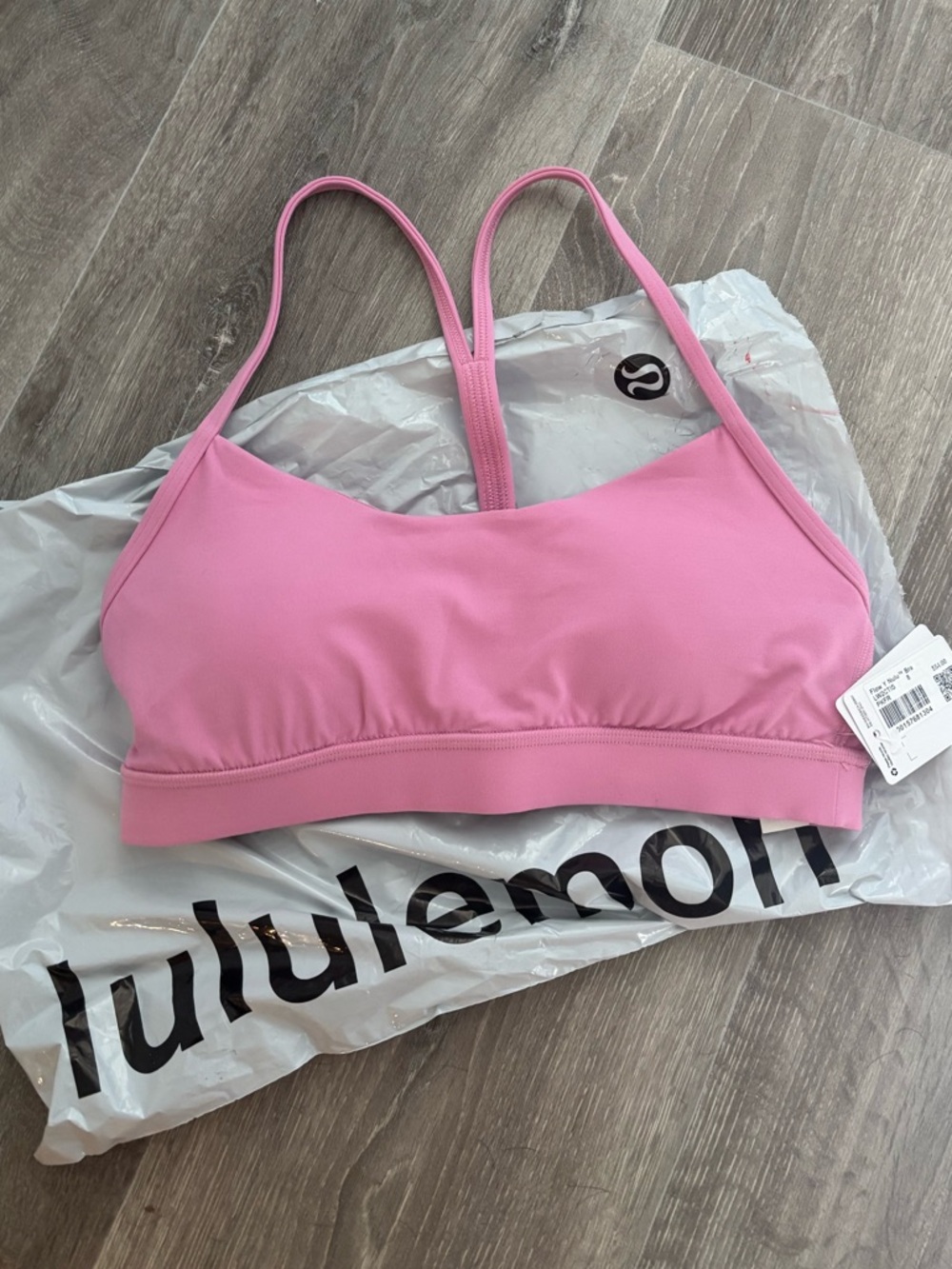 Lululemon flow y bra pink frosting